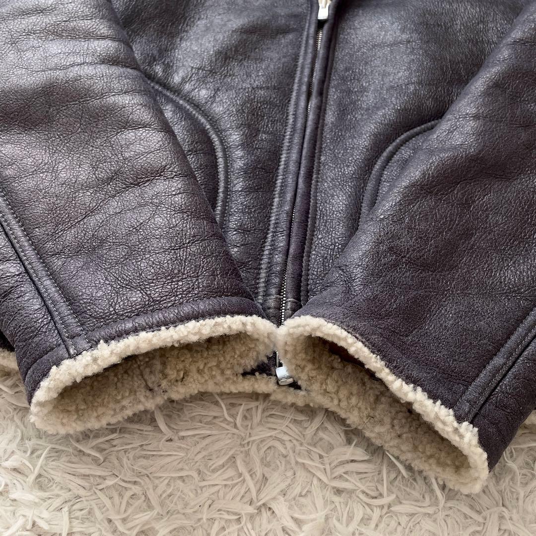 美品 XLサイズ イタリア製 BEAMS ムートンボマージャケット シープスキン