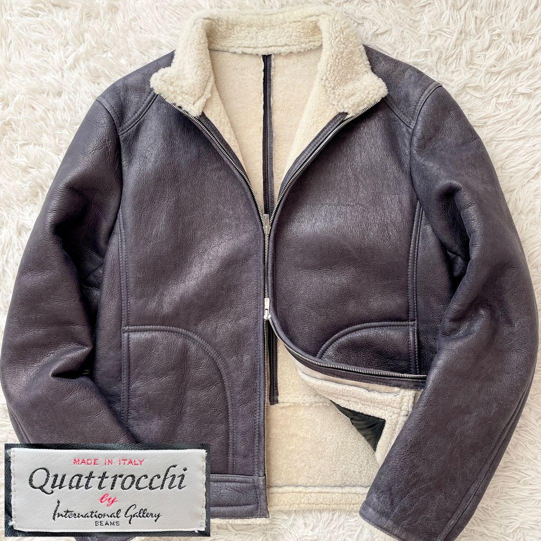 美品 XLサイズ イタリア製 BEAMS ムートンボマージャケット シープスキン