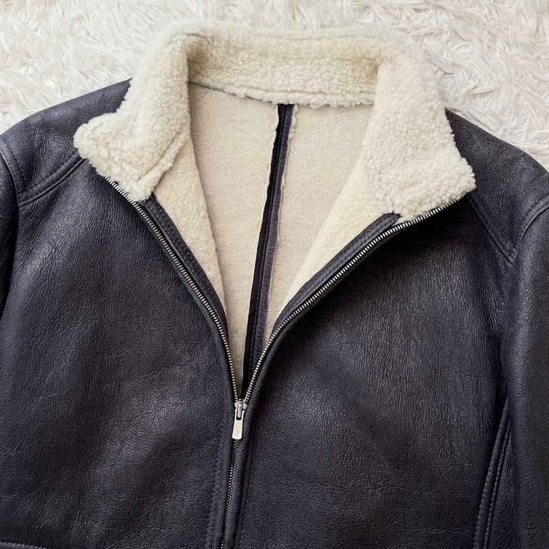 美品 XLサイズ イタリア製 BEAMS ムートンボマージャケット シープスキン