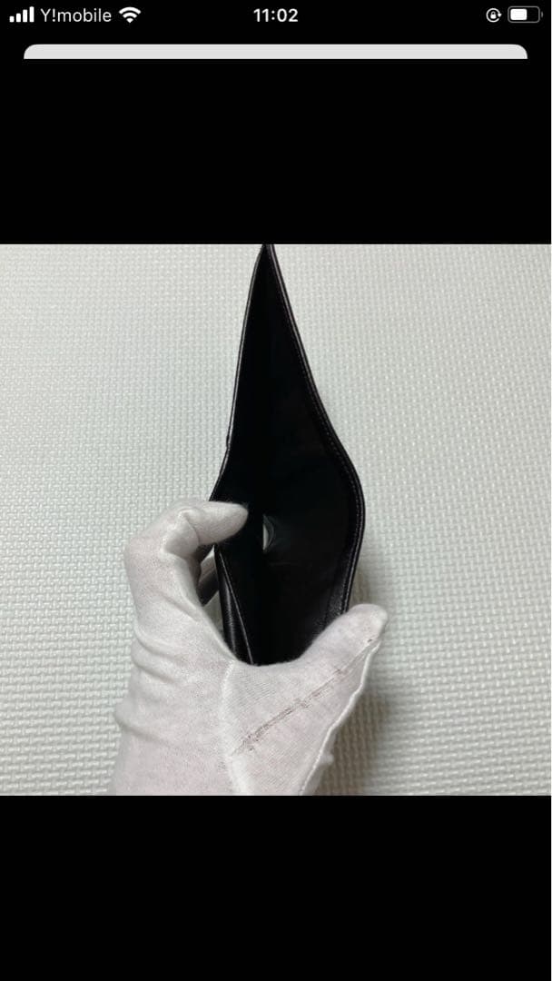 未使用　GUCCIグッチ　レザー×キャンバス　二つ折り財布　GG 箱付き