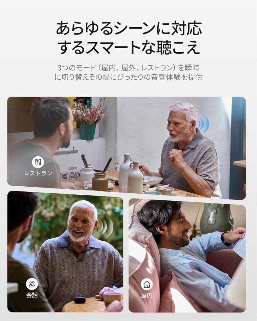 【新品・未使用】Cearvol Nano 集音器 ワイヤレスイヤホン 30dB