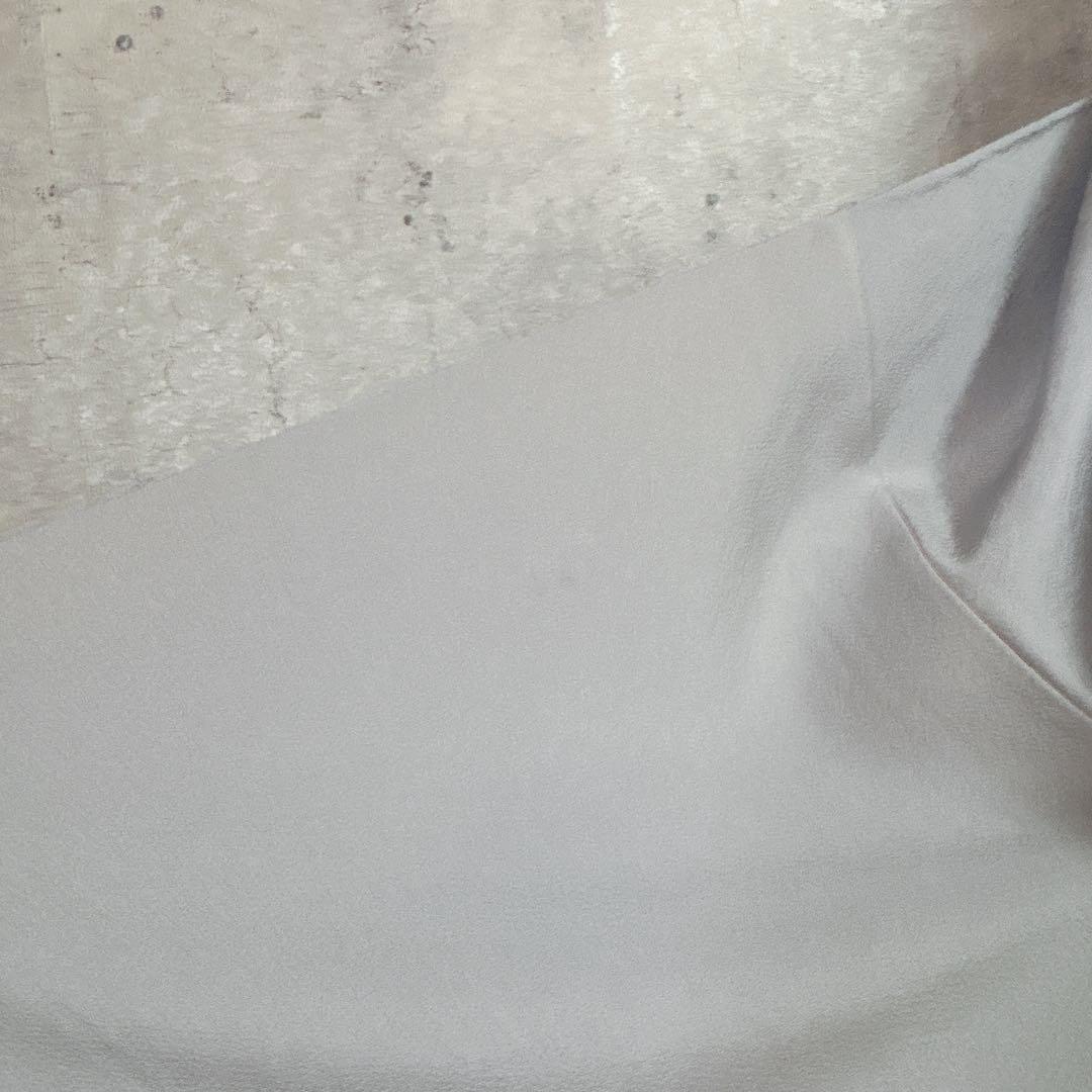 訪問着フルセット　着物　三越　正絹　桜　友禅染　灰青　入学式　卒業式　p3