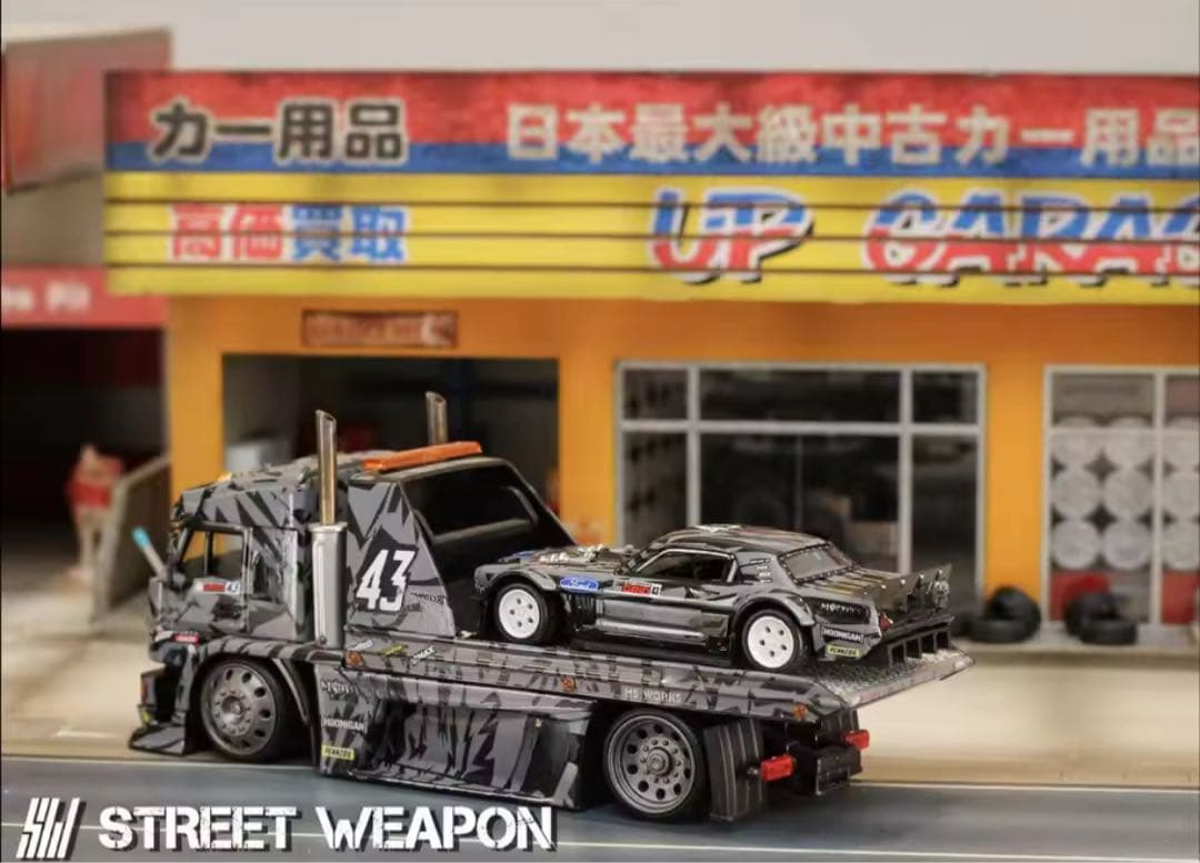 STREET WARRIOR 1965マスタング、フーニコーン+積載車トラック