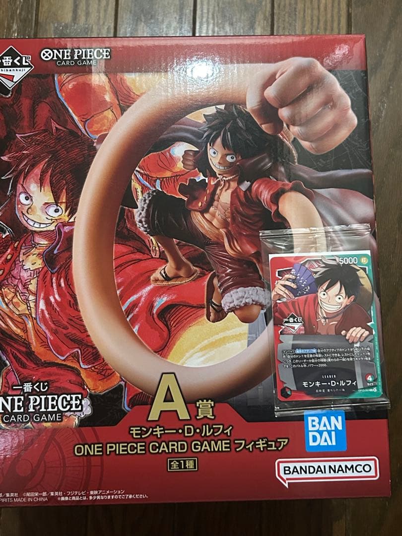 【新品未開封】ワンピースカード 一番くじ A賞 ルフィ フィギュア　プロモカード