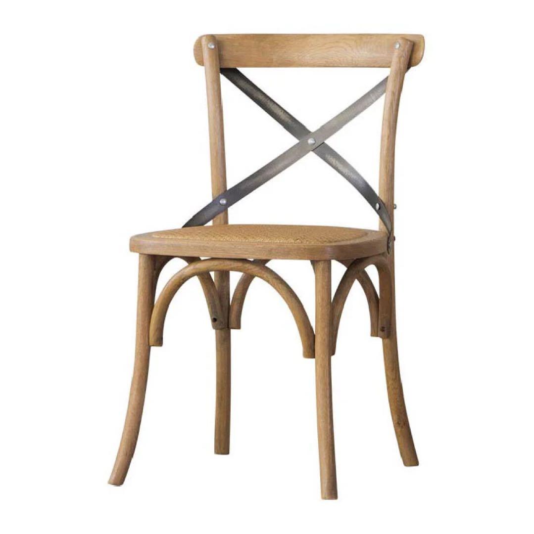 オーク材 クロスバック ダイニングチェア　8月末までお値下げ