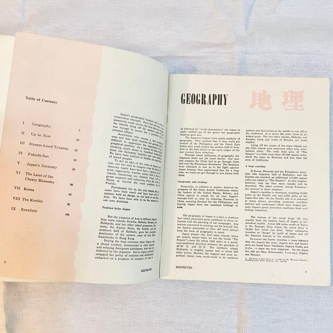 GUIDE TO JAPAN 1945 戦時資料（英語版）