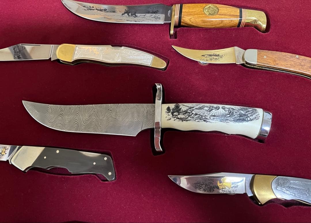 ドイツ製 ゾーリンゲン 飾りナイフ 12本セット 額入り 鍵付き