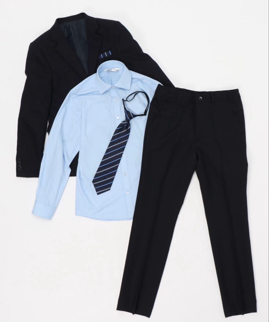 のの男の子入学式キッズスーツセット紺160 CHOPIN 2025美品