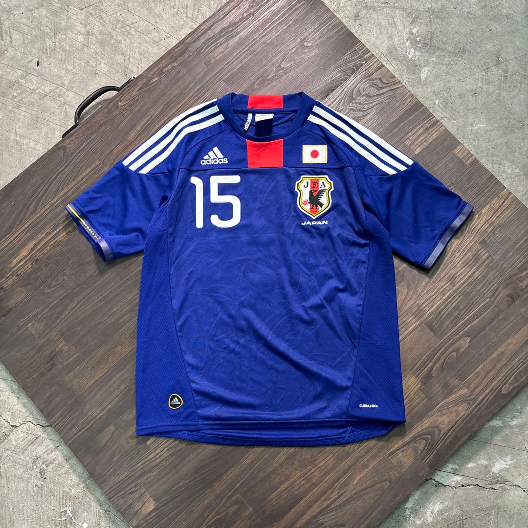 8SM1 adidas サッカー日本代表　ユニフォーム　ゲームシャツ　15番古着