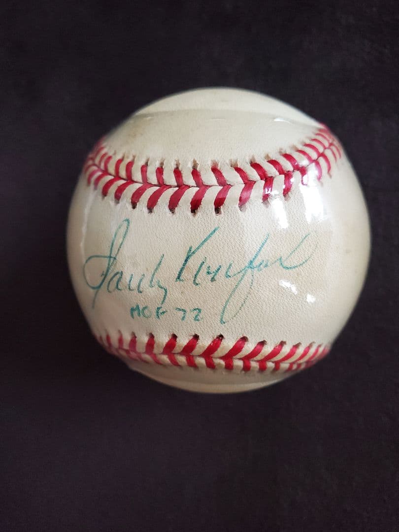 【超希少】★サンディ・コーファックス直筆サインボールHOF72入りドジャース★