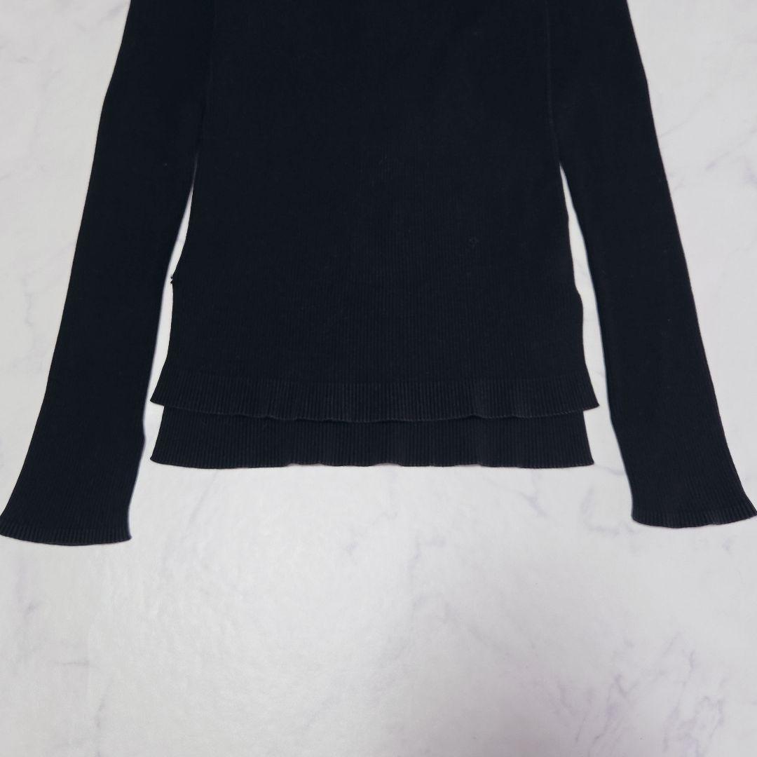 オーラリー ロンハーマン ギザボートネック クルーネック 長袖 カットソー 黒