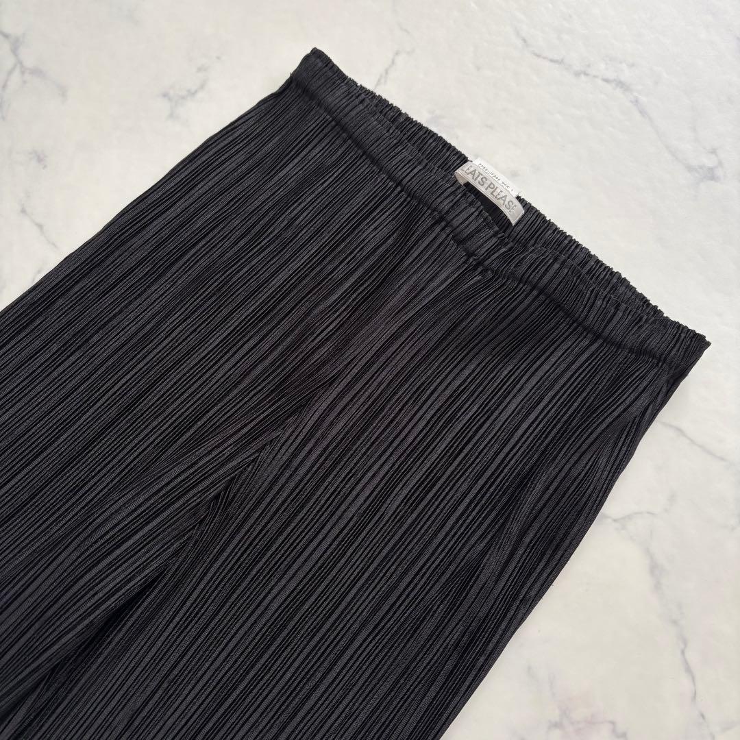 美品 プリーツプリーズ パンツ ブラック サイズ1