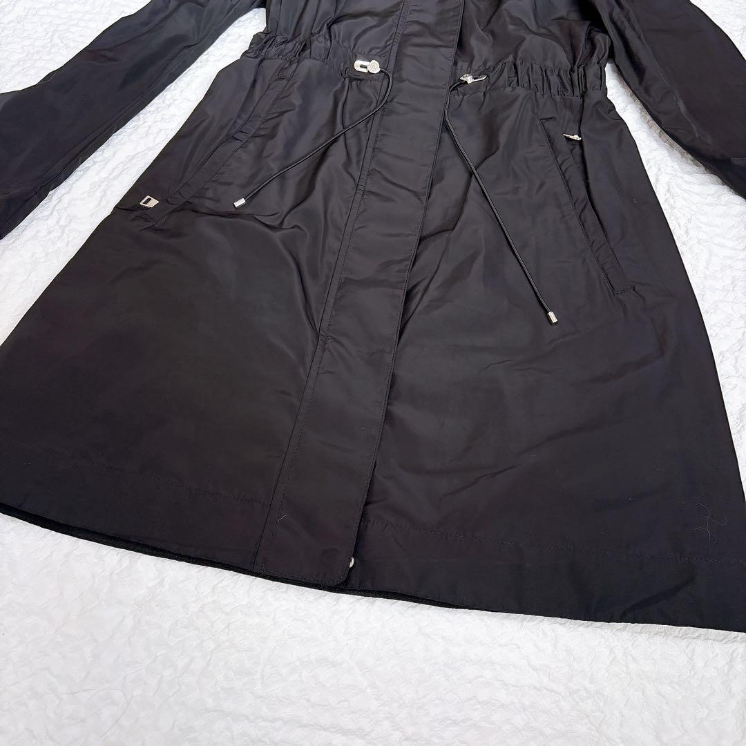 美品✨美ライン　モンクレール　マラカイト　ナイロンロングコート　フード付