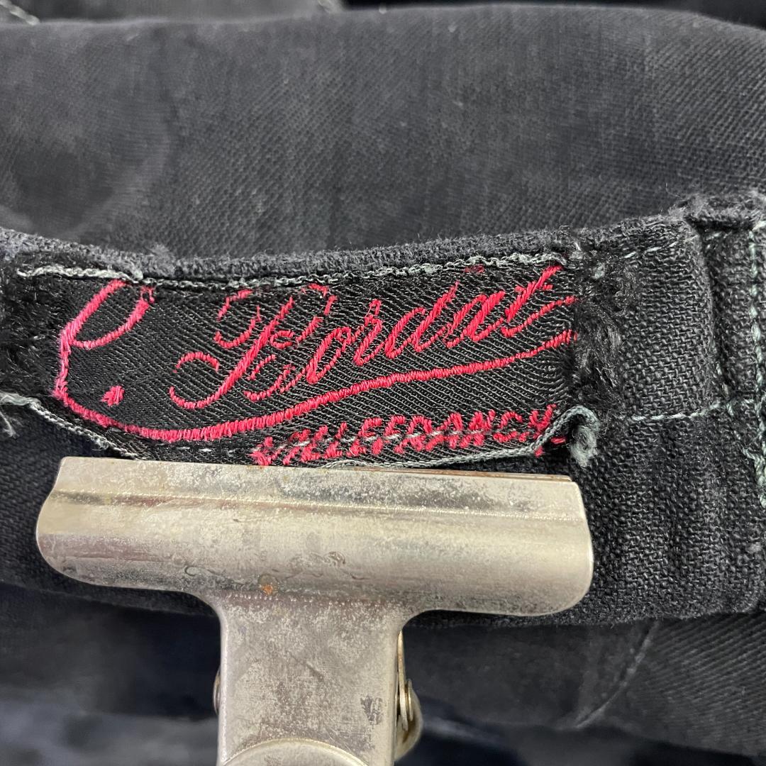 40s ブラックモールスキン ジャケット フランスヴィンテージ Vポケ 赤刺繍