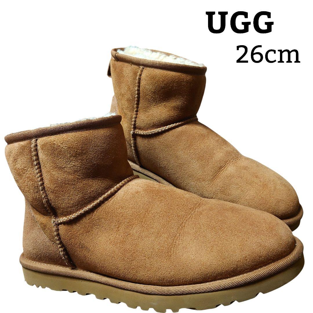 【美品】UGG クラシック ミニ ムートン ショートブーツ 26cm