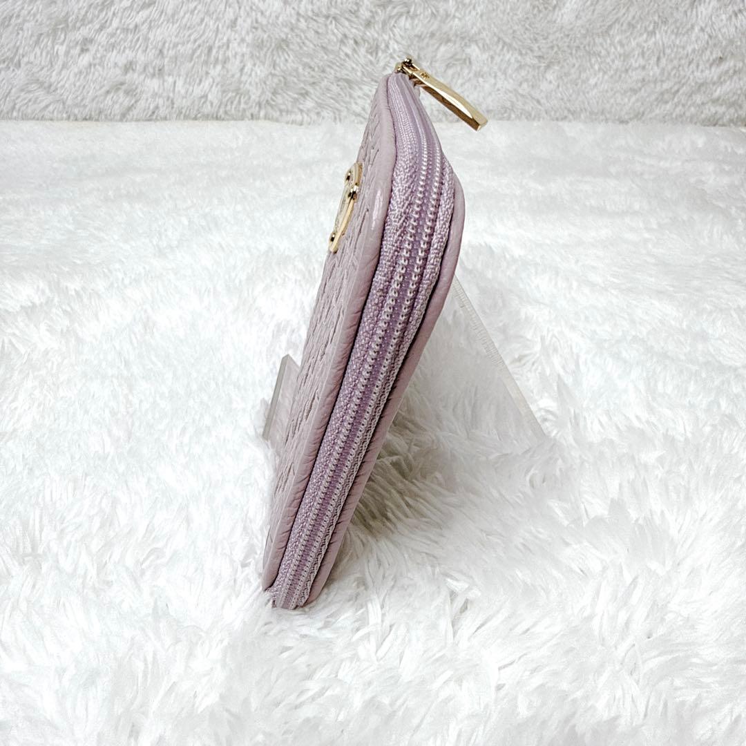 美品✨ ATAO アタオ slimo スリモ メッシュ 長財布 ライラック