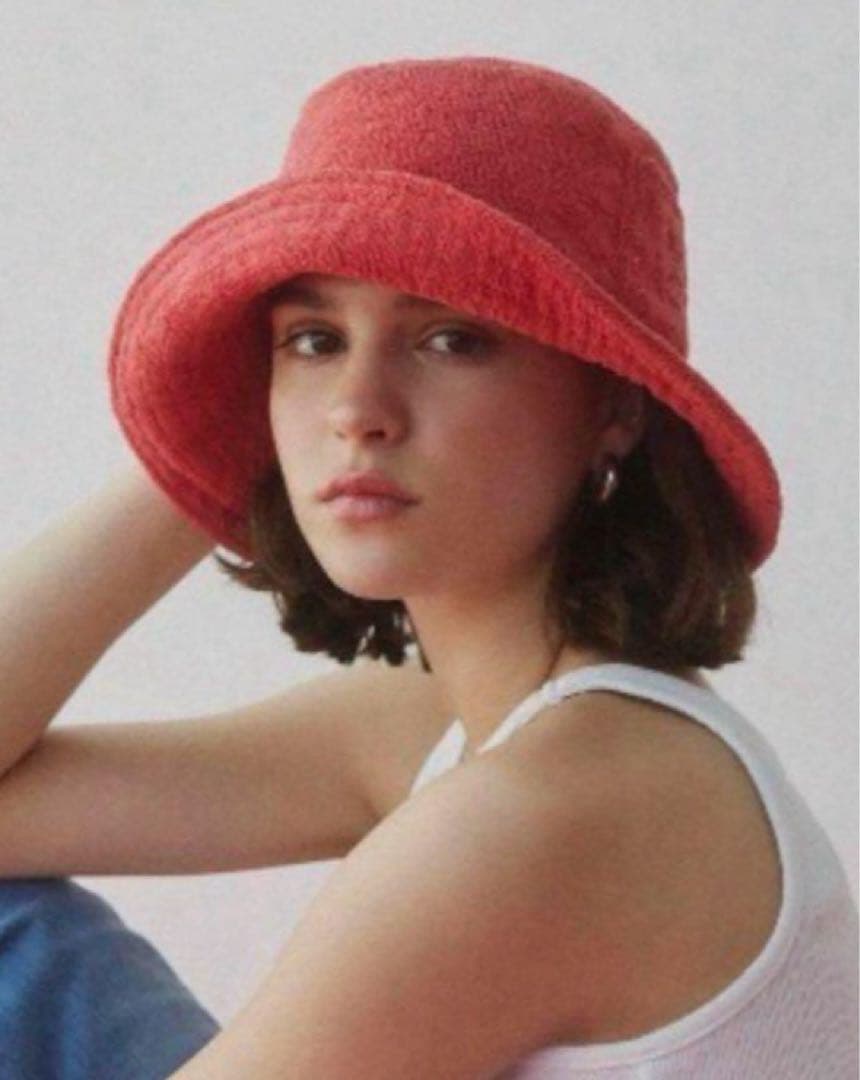 アリシアスタン 赤 テリーバケットハット