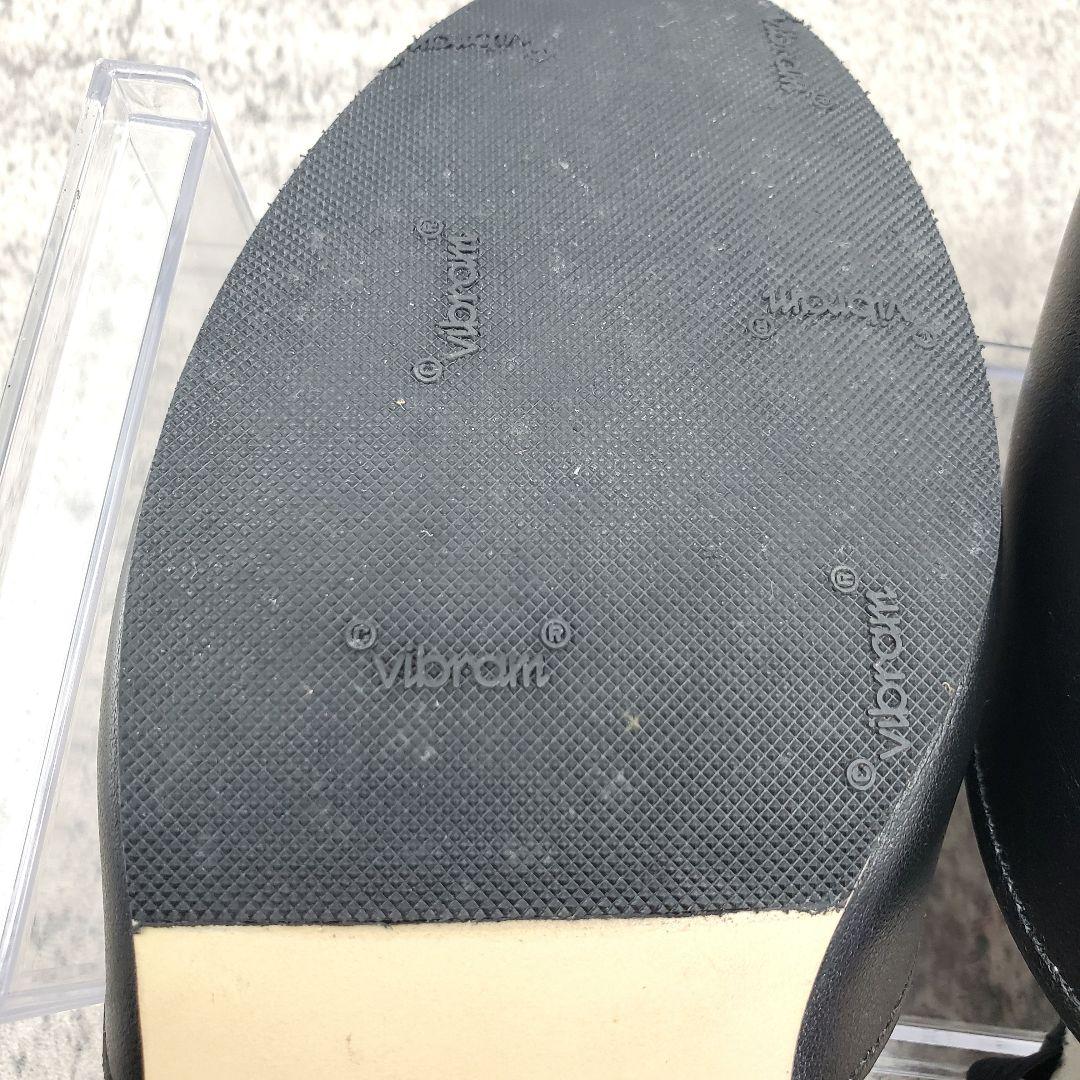 未使用級【CATWORTH】Tストラップ フラットシューズ 黒 23.5cm