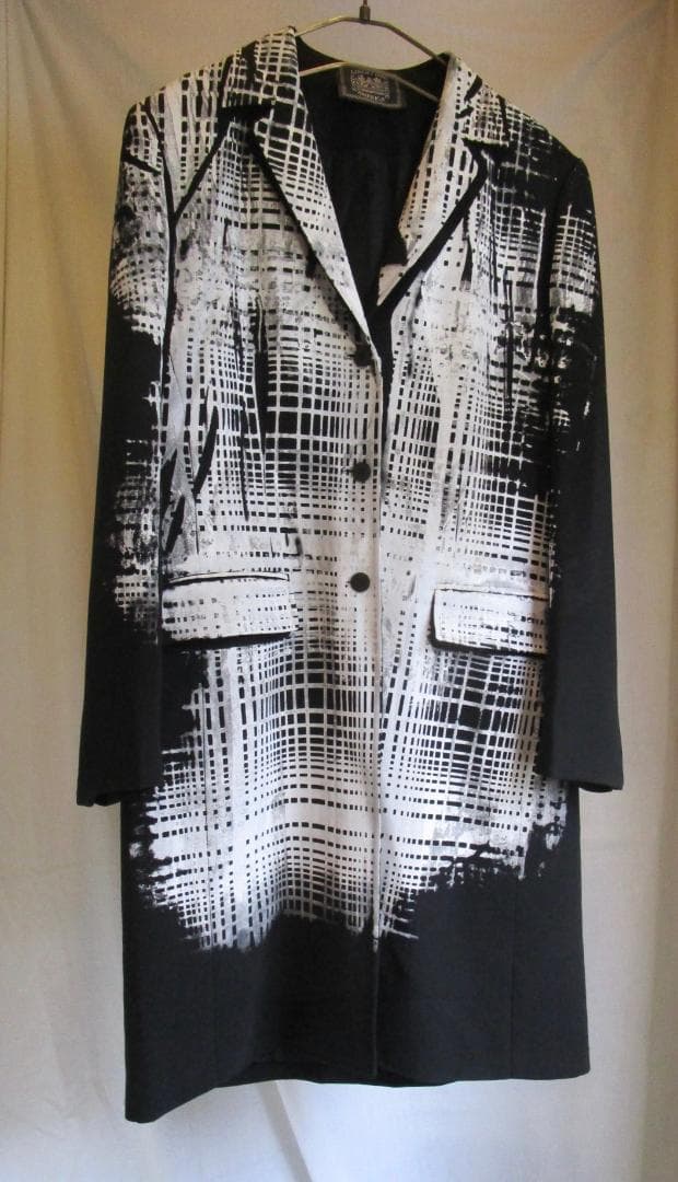 Libertine リバティーン モノトーン ハンドプリント チェスターコート