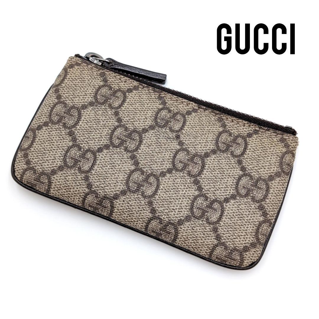 GUCCI　ケース　GGスプリーム　小銭入れ　グッチ　PVCレザー　美品