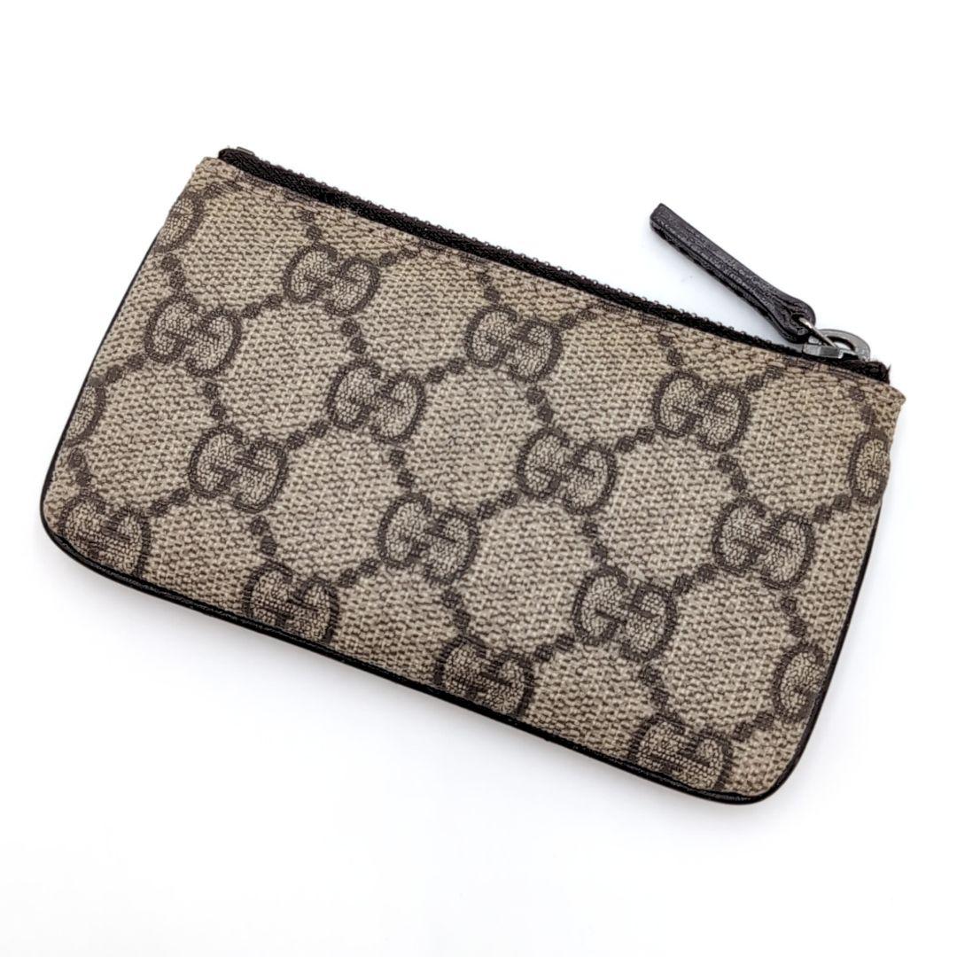 GUCCI　ケース　GGスプリーム　小銭入れ　グッチ　PVCレザー　美品