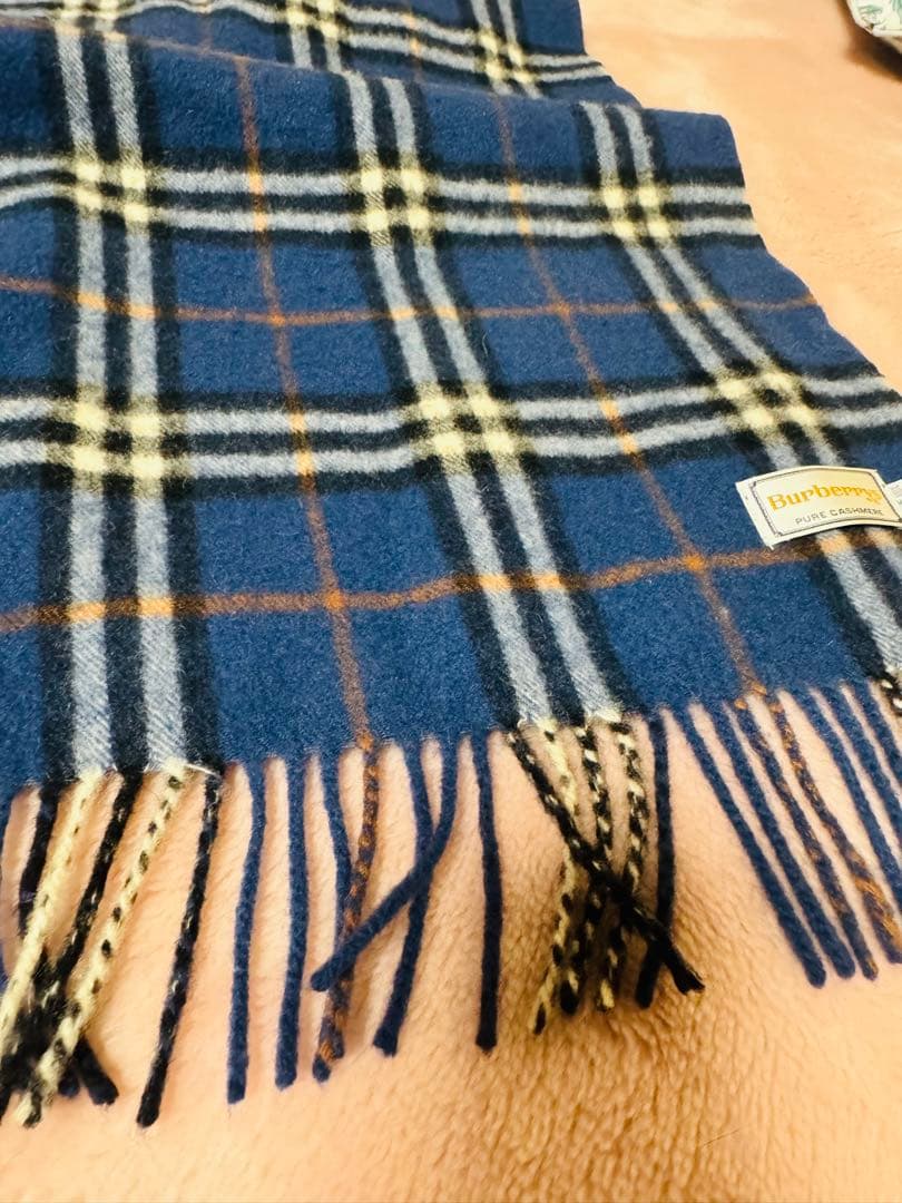 Burberrys 純カシミヤ チェックマフラー