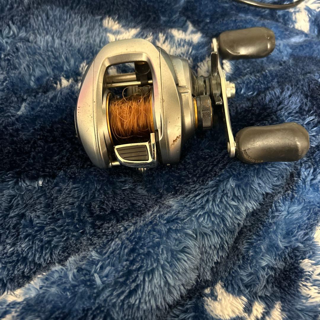 シルバー ベイトリール ダブルハンドル