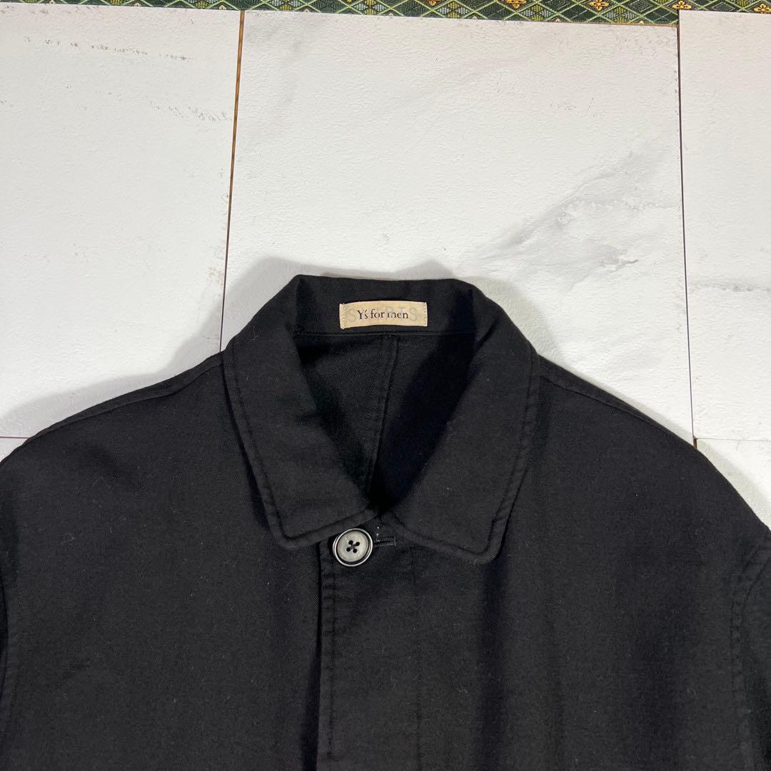 Y's for men ワイズフォーメン 比翼仕立て ステンカラーコート L