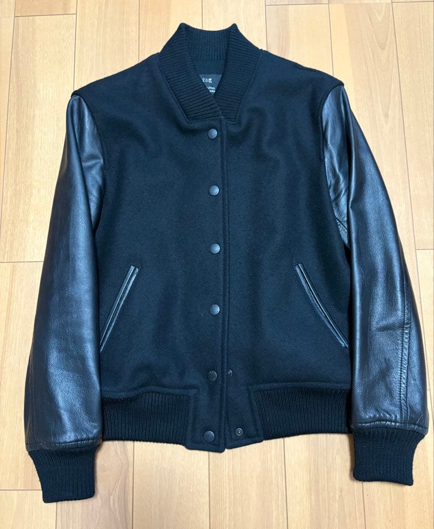 【23区】ラムレザースタジャン ブラック