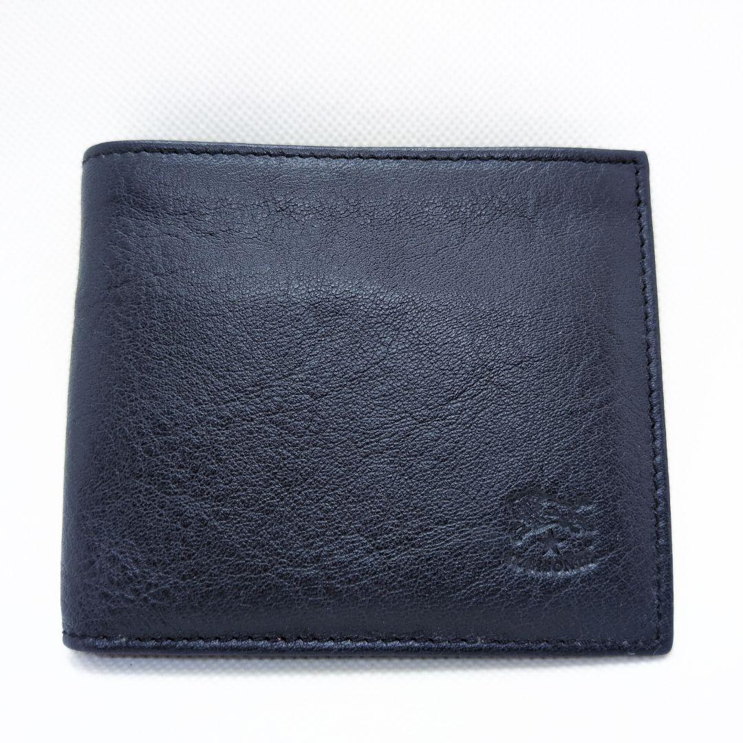 【ギャランティカード付き 極美品】イルビゾンテ　二つ折り財布　小銭入れあり　シボ