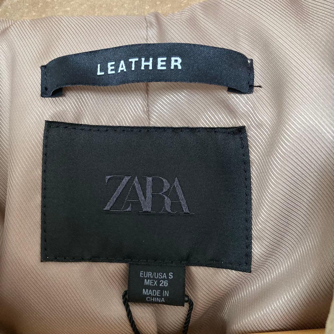 新品未使用　ZARA スエードレザー100%ブレザー　Sサイズ