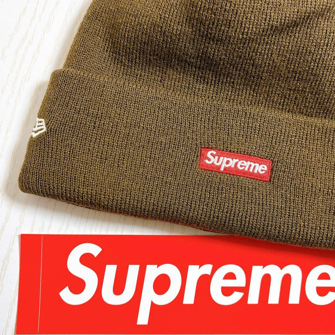 Supreme NEW ERA ニット帽　ツノ　デビル　Sロゴ　ブラウン　茶色