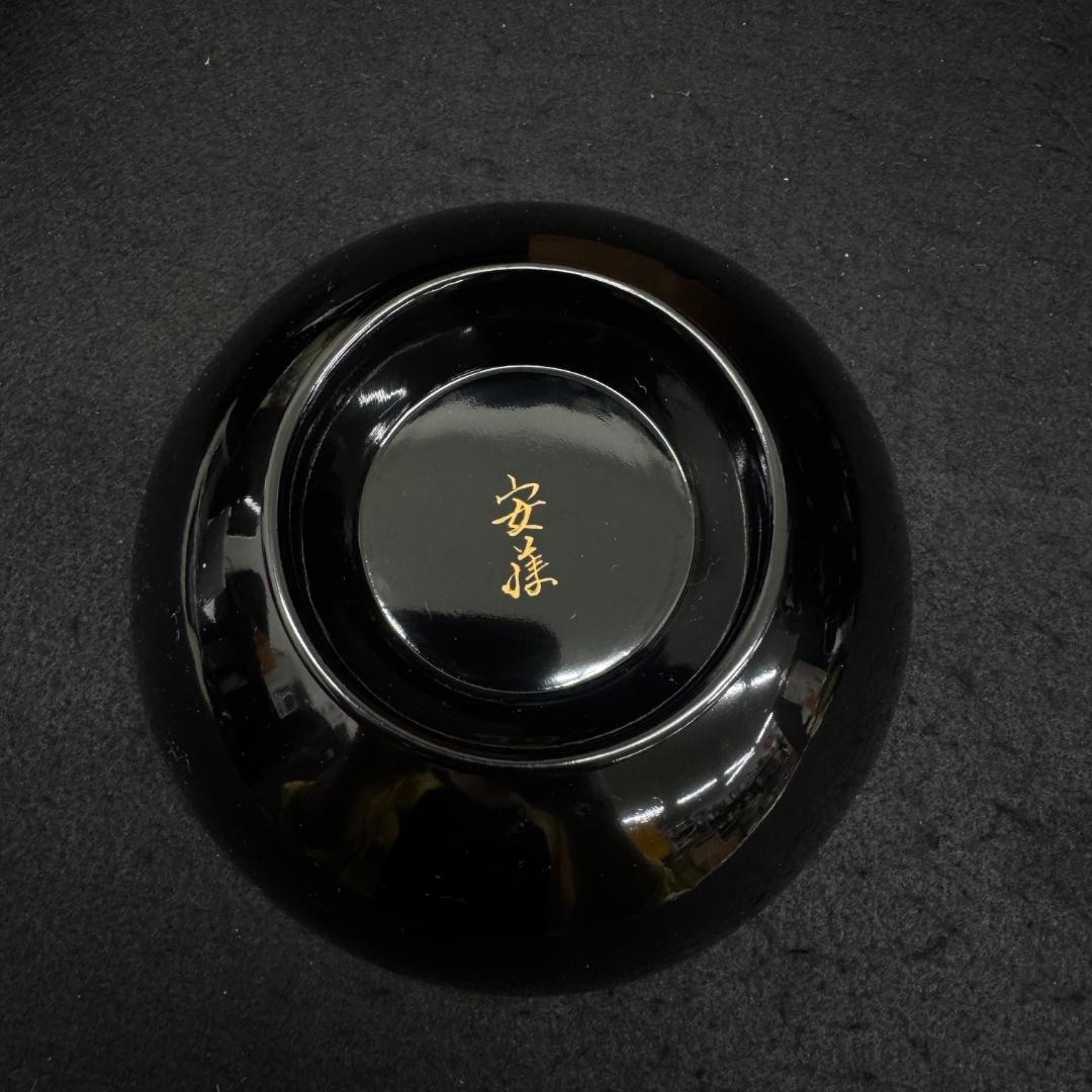 希有　輪島塗　木製漆器 鷺蒔絵 吸物椀 十客14.5cmお正月