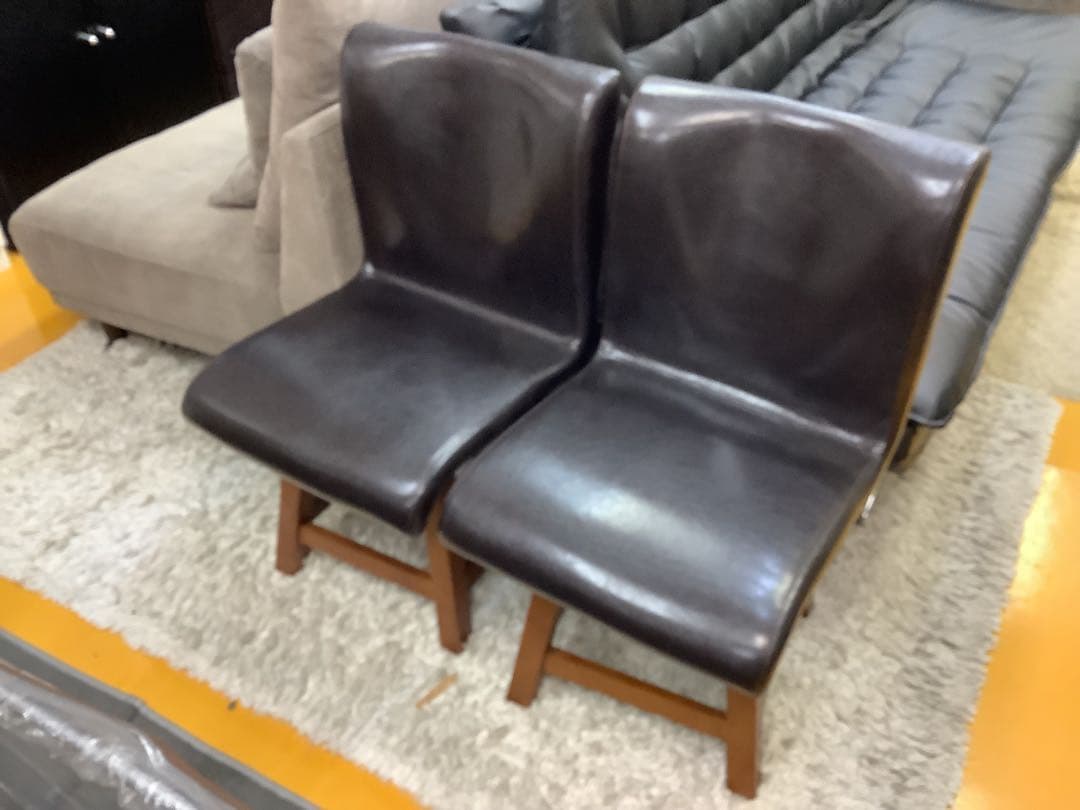 MORISHIGE モリシゲ 北欧風 アンティーク回転チェア2点セット