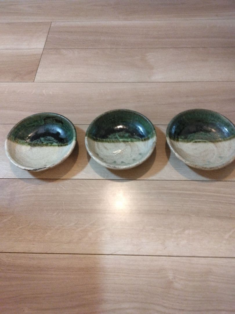 木曽志真雄さん 　織部釉　皿五枚組