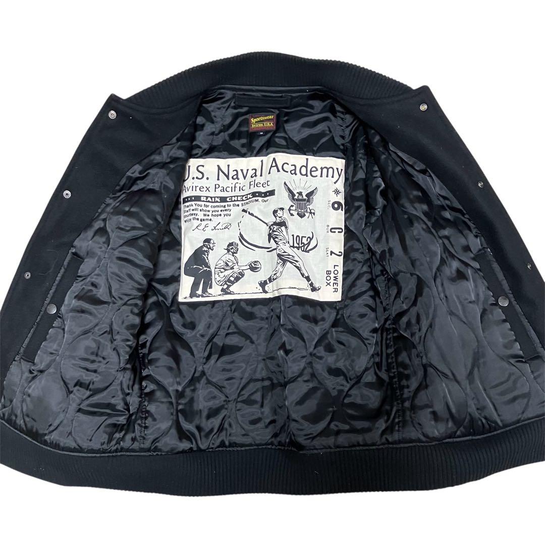 AVIREX ヴィンテージ加工レザー スタジャン U.S. NAVAL チームM