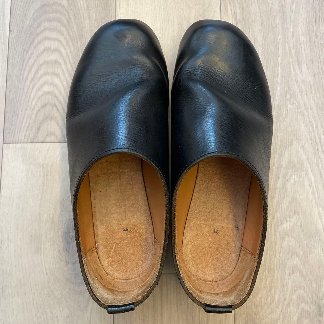 nakamura C-01 26cm 黒 レザー サボ・クロッグサンダル