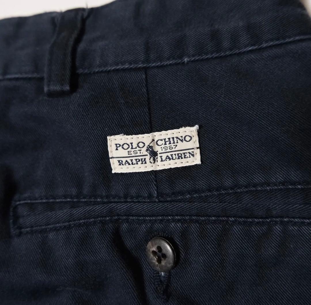 美品　90s ANDREW PANT W36 L30 ネイビー　ポロチノ