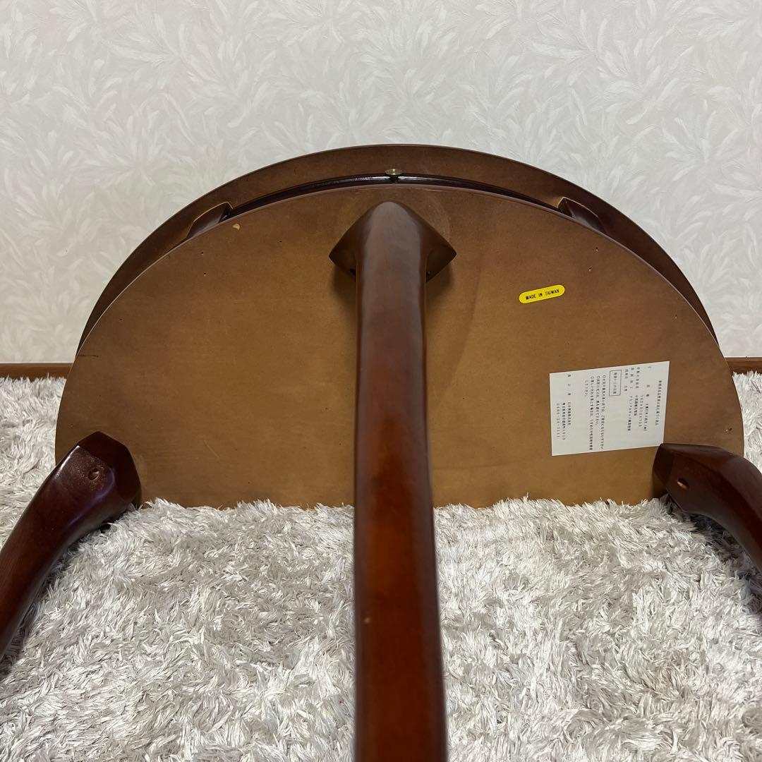 きつねうどん様コンソールテーブル引き出し付き　猫脚ハーフムーン半円花台