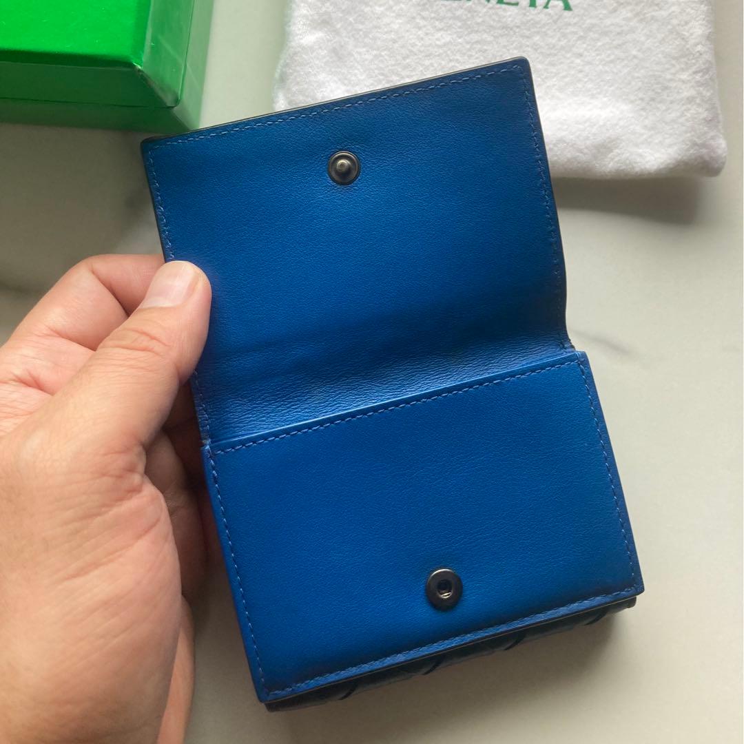 ボッテガヴェネタ　三つ折り財布　マキシイントレチャート　コンパクトウォレット