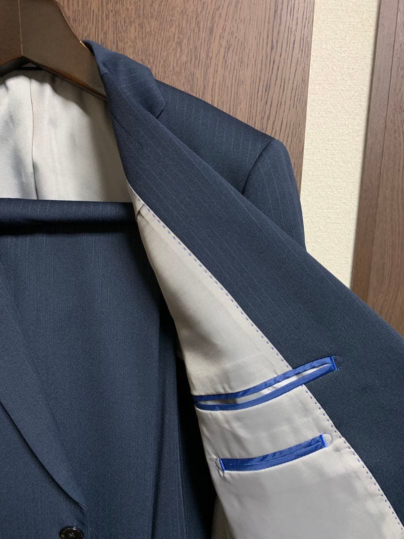 A5新品未使用！快適ストレッチ2パンツスーツ！定番ネイビー！ウォッシャブル！