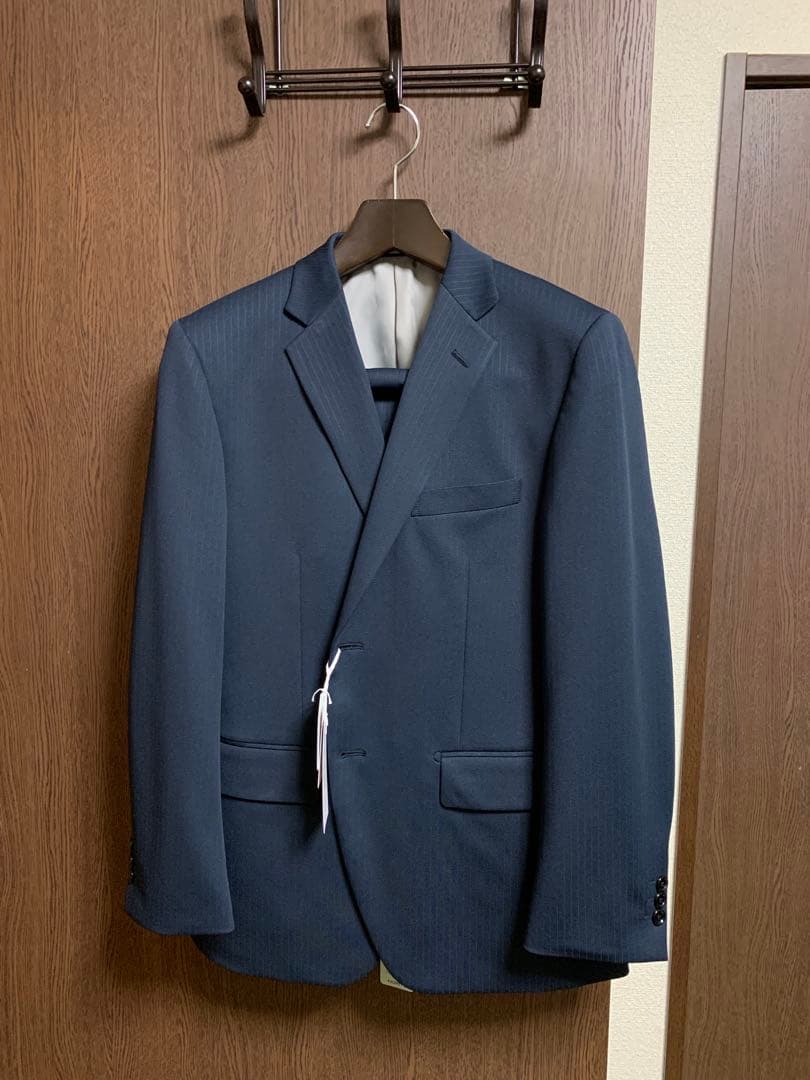 A5新品未使用！快適ストレッチ2パンツスーツ！定番ネイビー！ウォッシャブル！