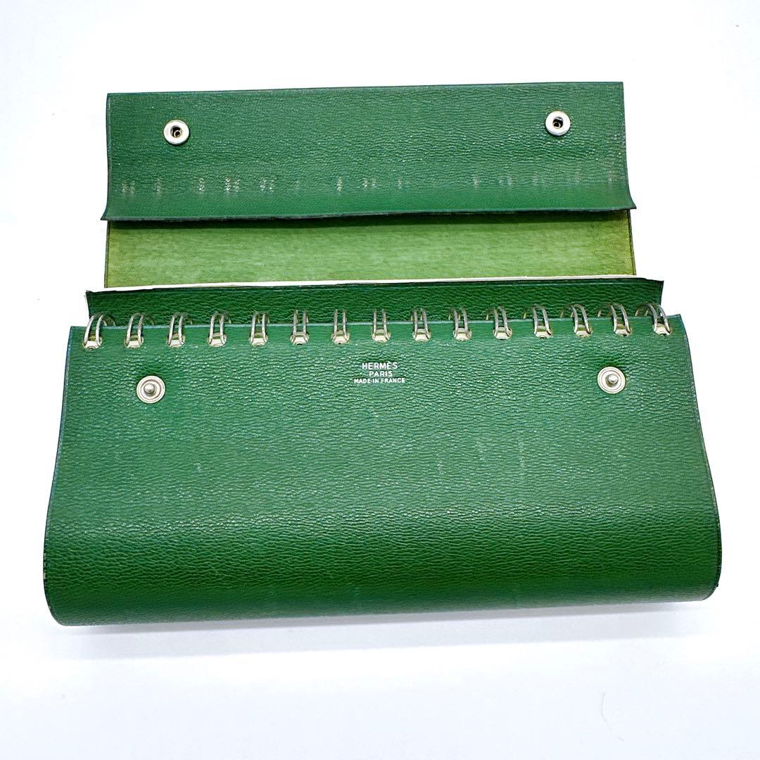 入手困難 HERMES エルメス カイエルーレ ロール手帳カバー メモ帳 レザー