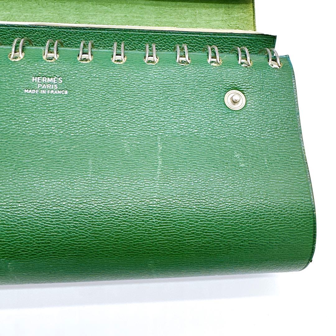 入手困難 HERMES エルメス カイエルーレ ロール手帳カバー メモ帳 レザー