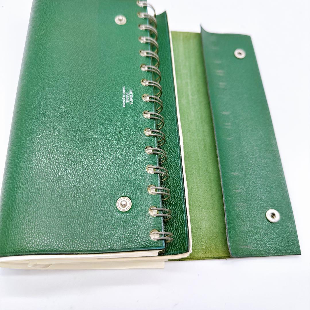 入手困難 HERMES エルメス カイエルーレ ロール手帳カバー メモ帳 レザー