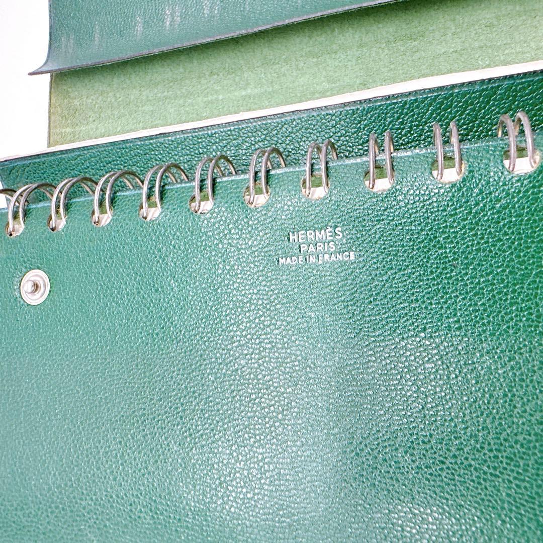 入手困難 HERMES エルメス カイエルーレ ロール手帳カバー メモ帳 レザー