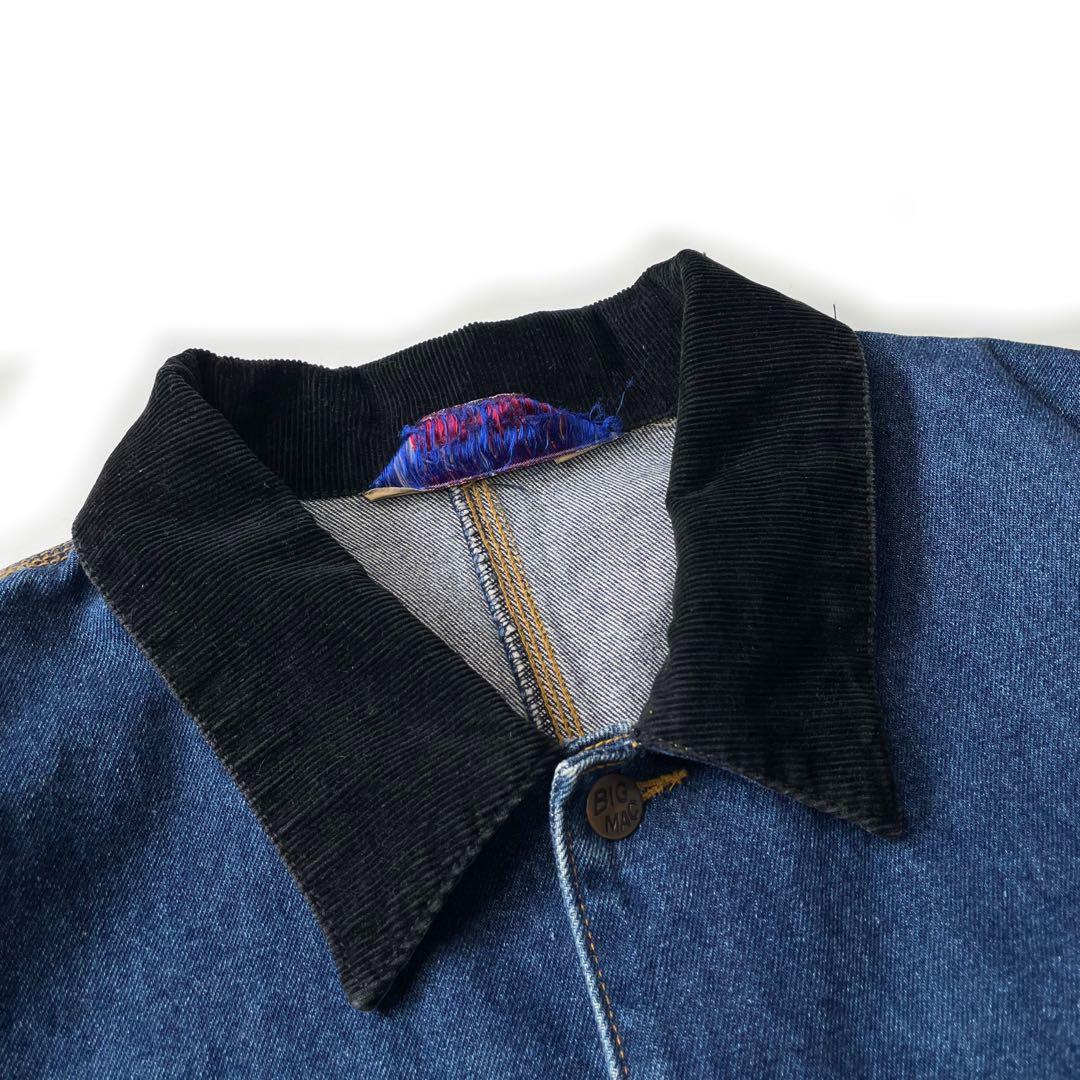 80’s 90’s BIGMAC デニムカバーオール コーデュロイ ライナー無し