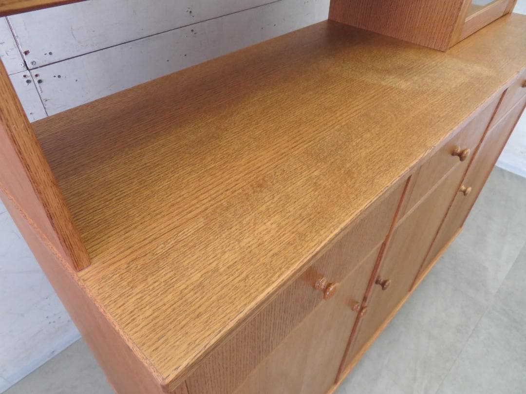 美品■モモナチュラル■VENT■レッドオーク■キッチンボード■食器棚■モダン■