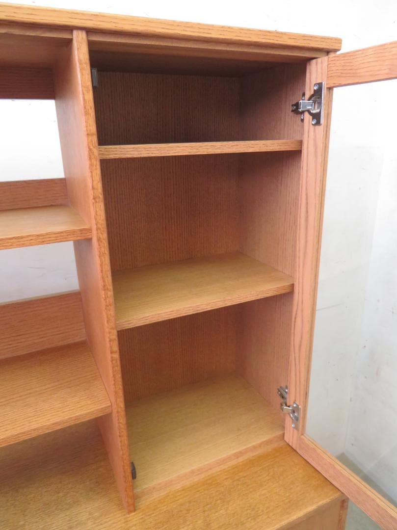 美品■モモナチュラル■VENT■レッドオーク■キッチンボード■食器棚■モダン■