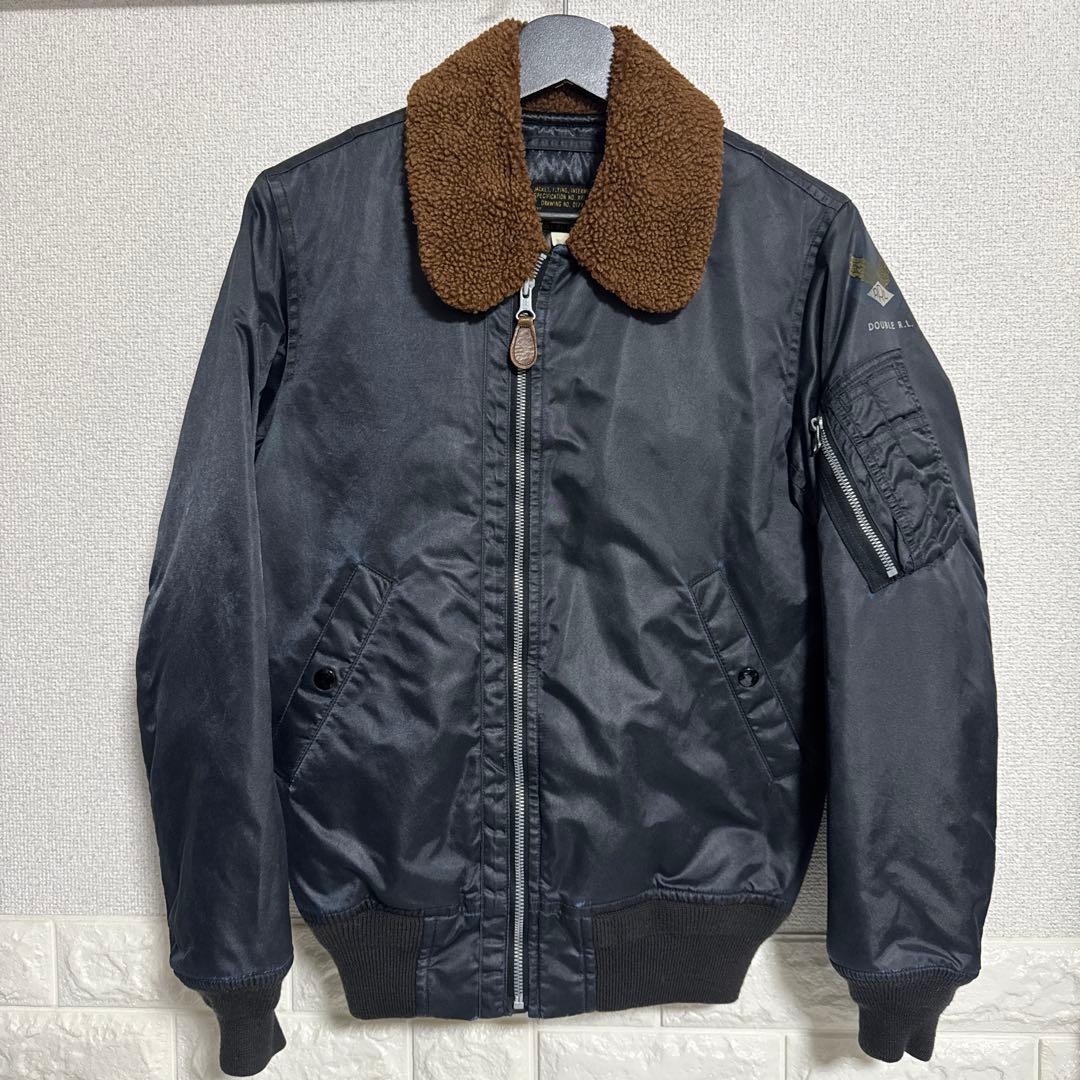 RRL B-15フライトジャケット　ブラックXS MA-1